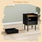 Costway Nightstand Bedside End Table with Drawer & Open Shelf for Living Room Bedroom